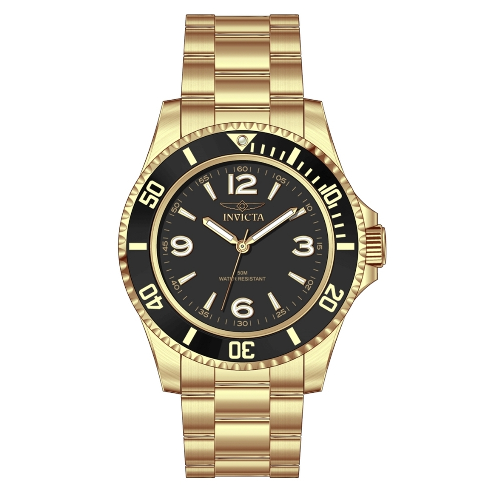 NEW NIB‎ Invicta 69475 Specialty Men's Watch - 40mm, Gold & Black